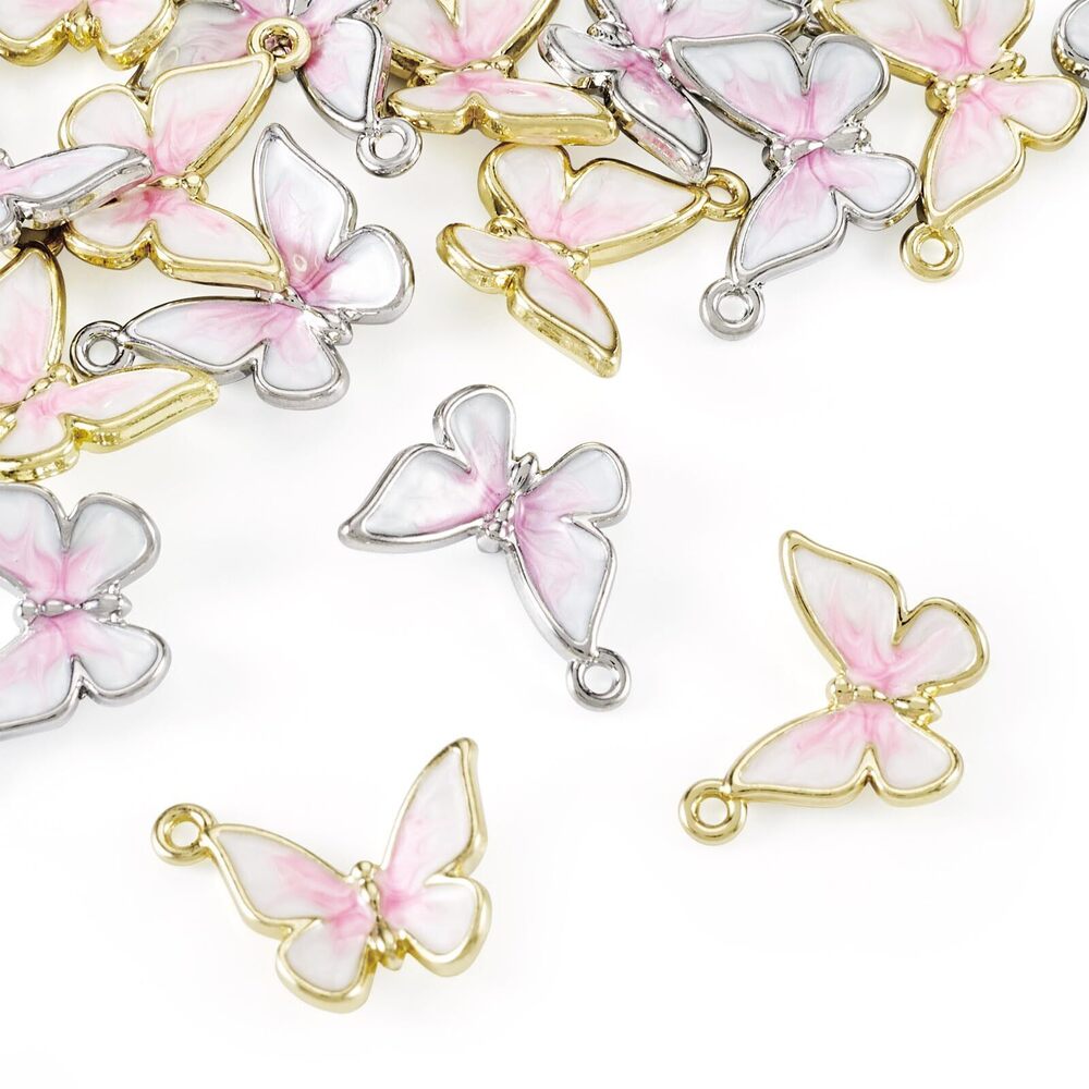 8965 16pcs Butterfly Bracelet Charms Butterfly Earring Dangle Pendants